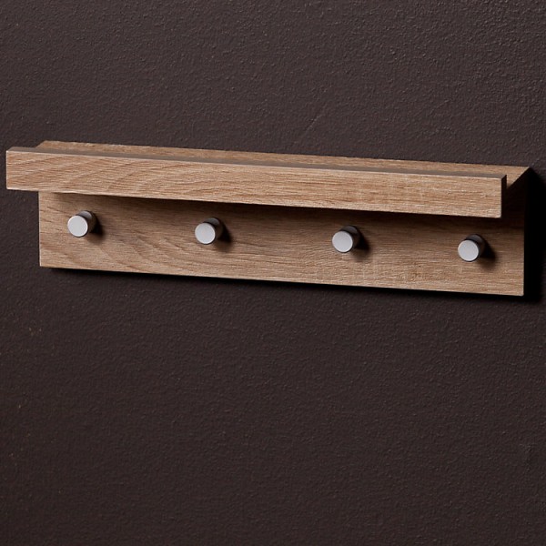 Wall Mounted Henry Light Coat Rack and Dark Coat Rack with Ledge
