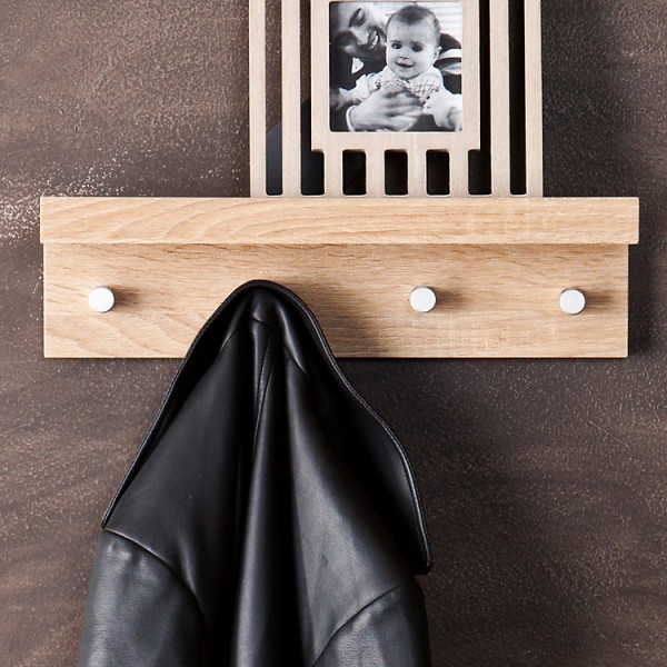 Wall Mounted Henry Light Coat Rack and Dark Coat Rack with Ledge