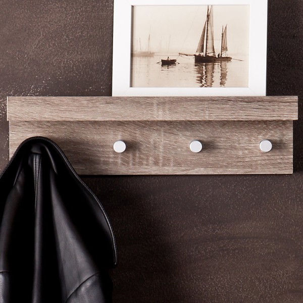Wall Mounted Henry Light Coat Rack and Dark Coat Rack with Ledge